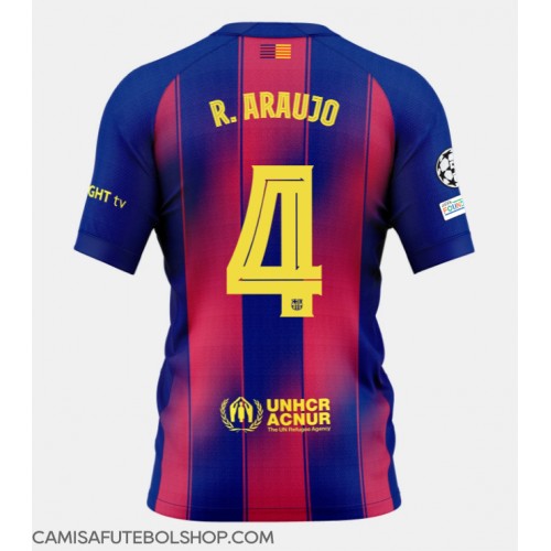 Camisa de time de futebol Barcelona Ronald Araujo #4 Replicas 1º Equipamento 2025-26 Manga Curta